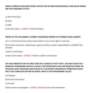 FLORIDA BAIL BONDS STATE EXAM ACTUAL EXAM TEST BANK WITH 300 REAL EXAM QUESTIONS AND 100% CORRECT VERIFIED ANSWERS (GUARANTEED PASS!!) - Image 3