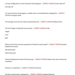 AUTOMOTIVE TECHNICIAN EXAM 944 WITH 500 ACTUAL EXAM QUESTIONS AND 100% CORRECT ANSWERS WITH STUDY GUIDE LATEST (BRAND NEW!!) - Image 4