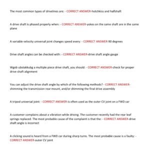 AUTOMOTIVE TECHNICIAN EXAM 944 WITH 500 ACTUAL EXAM QUESTIONS AND 100% CORRECT ANSWERS WITH STUDY GUIDE LATEST (BRAND NEW!!) - Image 3