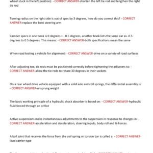 AUTOMOTIVE TECHNICIAN EXAM 944 WITH 500 ACTUAL EXAM QUESTIONS AND 100% CORRECT ANSWERS WITH STUDY GUIDE LATEST (BRAND NEW!!) - Image 2