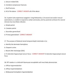 CLTM EXAM 2025-2026 WITH 100 QUESTIONS AND CORRECT VERIFIED ANSWERS CLTM CERTIFICATION EXAM (CERTIFICATION FOR LONG TERM MONITORING EXAM) LATEST VERSION (BRAND NEW!!) - Image 3