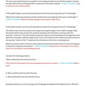 STR 293 EXAM 2025 (SCIENCE OF TEACHING READING STR 293) TEACHER CERTIFICATION EXAM TEST BANK WITH 170 ACTUAL EXAM QUESTIONS AND CORRECT ANSWERS/ TEXES STR 293 EXAM 2025/2026 (BRAND NEW!!) - Image 3