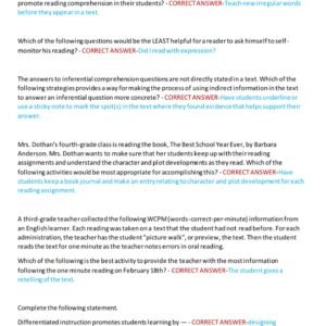 STR 293 EXAM 2025 (SCIENCE OF TEACHING READING STR 293) TEACHER CERTIFICATION EXAM TEST BANK WITH 170 ACTUAL EXAM QUESTIONS AND CORRECT ANSWERS/ TEXES STR 293 EXAM 2025/2026 (BRAND NEW!!) - Image 2