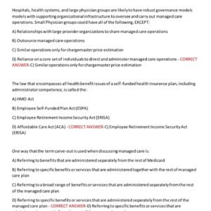 CSPR - CERTIFIED SPECIALIST PAYMENT REP (HFMA) 2025 LATEST EXAM WITH 100 QUESTIONS AND CORRECT ANSWERS (100% CORRECT ANSWERS) CSPR CERTIFICATION EXAM ANSWERED (BRAND NEW!!)