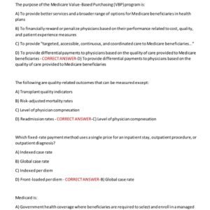CSPR - CERTIFIED SPECIALIST PAYMENT REP (HFMA) 2025 LATEST EXAM WITH 100 QUESTIONS AND CORRECT ANSWERS (100% CORRECT ANSWERS) CSPR CERTIFICATION EXAM ANSWERED (BRAND NEW!!) - Image 4