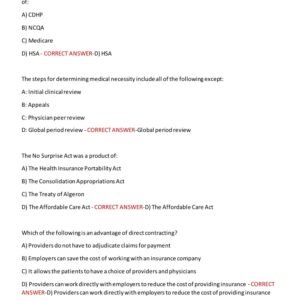 CSPR - CERTIFIED SPECIALIST PAYMENT REP (HFMA) 2025 LATEST EXAM WITH 100 QUESTIONS AND CORRECT ANSWERS (100% CORRECT ANSWERS) CSPR CERTIFICATION EXAM ANSWERED (BRAND NEW!!) - Image 2
