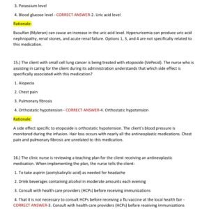 NGN HESI PHARMACOLOGY REAL LATEST EXAM WITH ALL 350 QUESTIONS AND CORRECT ANSWERS / HESI PHARMACOLOGY REAL EXAM WITH NGN 2025/2026 GRADED A+ (BRAND NEW!!) - Image 4