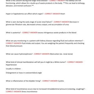 NUR 2063 TESTBANK EXAM ESSENTIALS OF PATHOPHYSIOLOGY RASMUSSEN 2025/2026 LATEST EXAM WITH 450 REAL EXAM QUESTIONS AND CORRECT VERIFIED ANSWERS/ RASMUSSEN NUR 2063 EXAM (NEW!) - Image 4