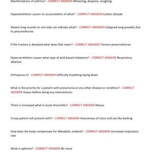 NUR 2063 TESTBANK EXAM ESSENTIALS OF PATHOPHYSIOLOGY RASMUSSEN 2025/2026 LATEST EXAM WITH 450 REAL EXAM QUESTIONS AND CORRECT VERIFIED ANSWERS/ RASMUSSEN NUR 2063 EXAM (NEW!) - Image 3