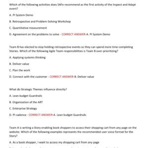 AGILE SAFe 6.0 CERTIFICATION ACTUAL EXAM WITH 200 EXAM QUESTIONS AND ANSWERS (100% CORRECT VERIFIED ANSWERS) GUARANTEED PASS. 2025-2026