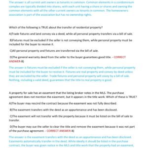 National PSI Broker Exam ACTUAL EXAM WITH 100 REAL EXAM QUESTIONS AND 100% CORRECT ANSWERS WITH RATIONALES(GUARANTEED PASS) National PSI Broker ACTUAL EXAM QUESTIONS WITH CORRECT ANSWERS (BRAND NEW!!) - Image 3