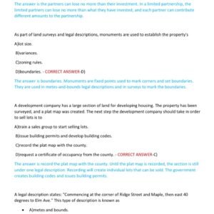 National PSI Broker Exam ACTUAL EXAM WITH 100 REAL EXAM QUESTIONS AND 100% CORRECT ANSWERS WITH RATIONALES(GUARANTEED PASS) National PSI Broker ACTUAL EXAM QUESTIONS WITH CORRECT ANSWERS (BRAND NEW!!) - Image 2