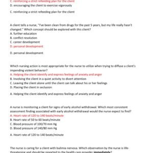 NUR 104 MIDTERM AND FINAL EXAM EXCELSIOR COLLEGE 2025/2026 WITH ALL 300 QUESTIONS AND CORRECT ANSWERS GRADED A/ NURSING NUR 104 EXAM LATEST VERSION 1 ANSWERS (BRAND NEW!!) - Image 2