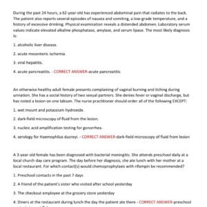 AANP FNP ACTUAL EXAM 2025/2026 WITH 100 REAL EXAM QUESTIONS AND CORRECT ANSWERS (100% CORRECT VERIFIED ANSWERS) ANNP FNP/ AGPCNP PSI/ AANP EXAM REVIEW 2026 (BRAND NEW!!) - Image 2