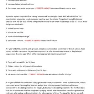 AANP FNP ACTUAL EXAM 2025/2026 WITH 100 REAL EXAM QUESTIONS AND CORRECT ANSWERS (100% CORRECT VERIFIED ANSWERS) ANNP FNP/ AGPCNP PSI/ AANP EXAM REVIEW 2026 (BRAND NEW!!) - Image 3