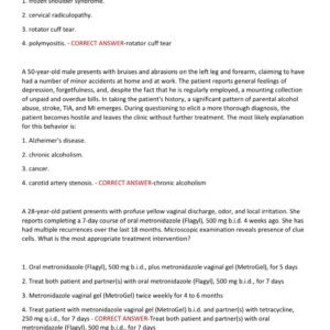 AANP FNP ACTUAL EXAM 2025/2026 WITH 100 REAL EXAM QUESTIONS AND CORRECT ANSWERS (100% CORRECT VERIFIED ANSWERS) ANNP FNP/ AGPCNP PSI/ AANP EXAM REVIEW 2026 (BRAND NEW!!) - Image 4