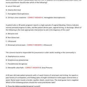 PSI FNP CERTIFICATION 2025 LATEST EXAM WITH 150 QUESTIONS AND CORRECT ANSWERS (100% VERIFIED ANSWERS)/ PSI FNP CERTIFICATION REAL EXAM QUESTIONS AND ANSWERS (BRAND NEW!!) - Image 4