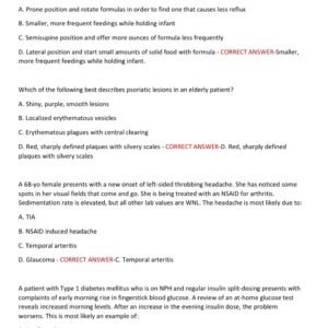 PSI FNP CERTIFICATION 2025 LATEST EXAM WITH 150 QUESTIONS AND CORRECT ANSWERS (100% VERIFIED ANSWERS)/ PSI FNP CERTIFICATION REAL EXAM QUESTIONS AND ANSWERS (BRAND NEW!!) - Image 3
