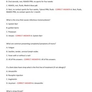 NURS 629 PEDIATRICS ACTUAL EXAM LATEST 2025/2026 WITH 200+ REAL EXAM QUESTIONS AND CORRECT ANSWERS/ MARYVILLE NURS 629 ACTUAL EXAM 1 PEDS REVIEW TEST BANK (100% CORRECT) NEW! - Image 4