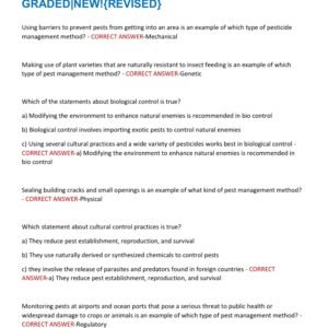 MDARD MICHIGAN CORE PESTICIDE APPLICATOR EXAM 400+ QUESTIONS AND WELL ELABORATED ANSWERS TOP RATED VERSION FOR ALREADY A+ GRADED|NEW!{REVISED}