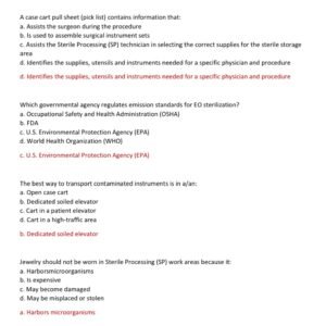 CRCST CERTIFICATION FINAL EXAM 2025 WITH 400+ ACTUAL EXAM QUESTIONS AND CORRECT ANSWERS/ CRCST STERILE PROCESSING FINAL EXAM 2025 / HSPA CRCST EXAM TEST BANK 2025/2026 (BRAND NEW!!)