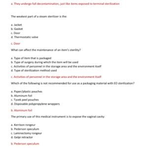 CRCST CERTIFICATION FINAL EXAM 2025 WITH 400+ ACTUAL EXAM QUESTIONS AND CORRECT ANSWERS/ CRCST STERILE PROCESSING FINAL EXAM 2025 / HSPA CRCST EXAM TEST BANK 2025/2026 (BRAND NEW!!) - Image 3