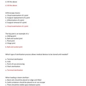 CRCST CERTIFICATION FINAL EXAM 2025 WITH 400+ ACTUAL EXAM QUESTIONS AND CORRECT ANSWERS/ CRCST STERILE PROCESSING FINAL EXAM 2025 / HSPA CRCST EXAM TEST BANK 2025/2026 (BRAND NEW!!) - Image 2