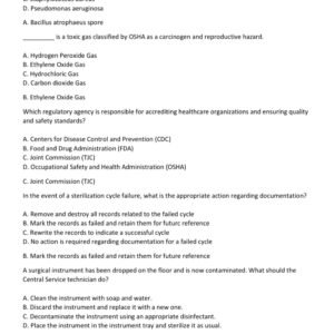 CRCST CERTIFICATION FINAL EXAM 2025 WITH 400+ ACTUAL EXAM QUESTIONS AND CORRECT ANSWERS/ CRCST STERILE PROCESSING FINAL EXAM 2025 / HSPA CRCST EXAM TEST BANK 2025/2026 (BRAND NEW!!) - Image 5