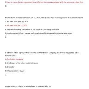 INDIANA Real Estate State Portion ACTUAL Exam 100 QUESTIONS AND CORRECT ANSWERS 2025-2026 GRADED A - Image 3