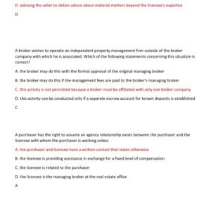 INDIANA Real Estate State Portion ACTUAL Exam 100 QUESTIONS AND CORRECT ANSWERS 2025-2026 GRADED A - Image 2