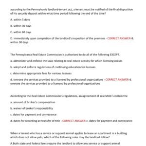 Pennsylvania Real Estate State Portion ACTUAL Exam 100 QUESTIONS AND CORRECT ANSWERS 2025-2026 GRADED A+