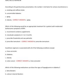 New 2025 NR 601 Final Exam Prep With 170 Real Exam Questions and Correct Answers (100% Correct Answers Graded A+ Chamberlain) NR601 FINAL Exam 2025/ Nr 601 Final Exam 2025 - Image 3