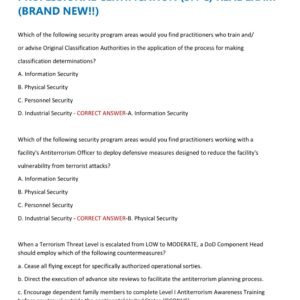 SFPC EXAM 2025 WITH 150 ACTUAL EXAM QUESTIONS AND CORRECT ANSWERS (VERIFIED ANSWERS) SECURITY FUNDAMENTALS PROFESSIONAL CERTIFICATION (SFPC) REAL EXAM (BRAND NEW!!)