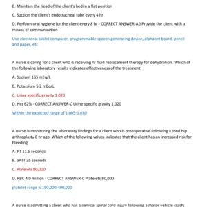 CAPSTONE MEDICAL SURGICAL ATI ASSESSMENT 1 ALL 100 QUESTIONS AND CORRECT WELL ELABORATED ANSWERS WITH RATIONALES/ ATI MED SURG CAPSTONE ASSESSMENT 1 REAL LATEST EXAMS 2025/2026 (BRAND NEW!!) - Image 2