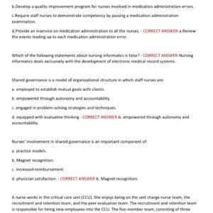NUR 4590 FINAL EXAM RASMUSSEN PROFESSIONAL IDENTITY OF THE NURSE LEADER WITH 150 REAL EXAM QUESTIONS AND CORRECT ANSWERS / RASMUSSEN NUR 4590 FINAL EXAM LEADERSHIP - Image 2