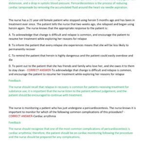 PCCN EXAM TEST BANK 2024 WITH 150 QUESTIONS AND CORRECT DETAILED ANSWERS (100% CORRECT ANSWERS) PCCN EXAM PREP TEST BANK (NEWLY UPDATED 2025-2026!!) - Image 3