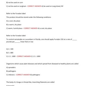 NEW JERSEY 7A CORE PESTICIDE APPLICATOR EXAM 2025-2026 WITH 200 QUESTIONS AND CORRECT VERIFIED ANSWERS/ NJ 7A CORE APPLICATOR TEST LATEST VERSION (BRAND NEW!!) - Image 3
