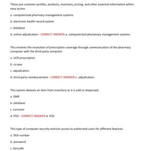 PTCB EXAM 2025/2026 ACTUAL EXAM TEST BANK WITH 200+ REAL EXAM QUESTIONS AND CORRECT ANSWERS (100% CORRECT ANSWERS) PTCB EXAM 2025-2026 (NEW!!) - Image 3