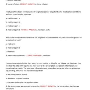 PTCB EXAM 2025/2026 ACTUAL EXAM TEST BANK WITH 200+ REAL EXAM QUESTIONS AND CORRECT ANSWERS (100% CORRECT ANSWERS) PTCB EXAM 2025-2026 (NEW!!) - Image 2