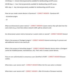 DYNATRACE PRO CERTIFICATION TEST 2025 WITH 550+ REVIEW QUESTIONS AND CORRECT ANSWERS/ DT CERT PRO PRACTICE TEST BANK/ DT PROFESSIONAL CERTIFICATION EXAM (BRAND NEW!) - Image 3