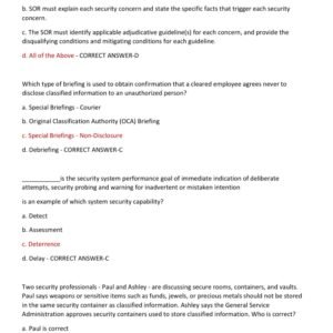 SFPC EXAM 2025-2026 WITH 150 ACTUAL EXAM QUESTIONS AND CORRECT ANSWERS (VERIFIED ANSWERS) SECURITY FUNDAMENTALS PROFESSIONAL CERTIFICATION (SFPC) REAL EXAM (BRAND NEW!!) - Image 3