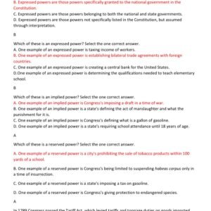 WGU C963 OA 2025 REVIEW | C963 AMERICAN POLITICS AND THE US CONSTITUTION OBJECTIVE ASSESSMENT PREP 2025 WITH 300 QUESTIONS AND CORRECT ANSWERS (BRAND NEW!) - Image 3
