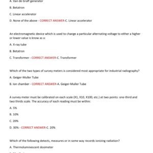 IRRSP Certification practice exam with 200 questions and CORRECT ANSWERs (100% CORRECT ANSWERs)/ Industrial Radiography Radiation Safety Personnel IRRSP EXAM latest 2025-2026 (brand new!) - Image 3