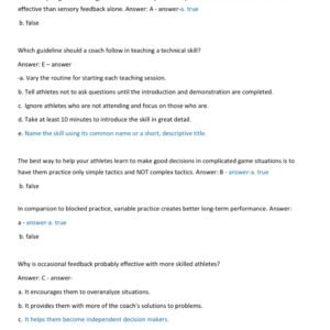 COACHING PRINCIPLES FINAL EXAM NEWEST 2025-2026 ACTUAL EXAM 170 QUESTIONS AND CORRECT ANSWERS (VERIFIED ANWERS) |ALREADY GRADED A+ - Image 4