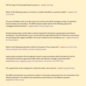 RNFA FINAL EXAM, PRACTICE EXAM AND STUDY GUIDE NEWEST 2025-2026 ACTUAL EXAM 300 QUESTIONS AND CORRECT DETAILED ANSWERS (VERIFIED ASNWERS) |ALREADY GRADED A+ - Image 2