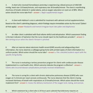 HESI EXIT RN WITH NGN EXAM 2025-2026 NEWEST (WELL ORGANISED)/RN HESI EXIT TEST BANK QUESTIONS AND CORRECT DETAILED ANSWERS WITH RATIONALES (VERIFIED ANSWERS) |ALREADY GRADED A+ - Image 2