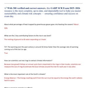 GARP SCR EXAM LATEST 2025-2026 ACTUAL EXAM 300 REAL EXAM QUESTIONS AND CORRECT ANSWERS) |ALREADY GRADED A+ - Image 2