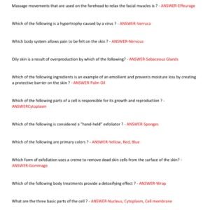 WASHINGTON STATE ESTHETICIAN WRITTEN EXAM 2025-2026 ACTUAL EXAM 150 QUESTIONS AND CORRECT VERIFIED ANSWERS) |ALREADY GRADED A+ - Image 3