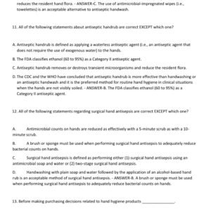 PRECLINICAL DH INFECTION CONTROL TRAINING EXAM 100 QUESTIONS AND CORRECT ANSWERS 2025-2026 LATEST UPDATE//ALREADY GRADED A+ - Image 4