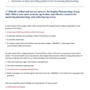 KAPLAN PHARM EXAM 2025-2026 ACTUAL EXAM 85 QUESTIONS AND CORRECT ANSWERS (VERIFIED ANSWERS) | ALREADY GRADED A+